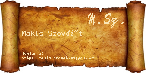 Makis Szovát névjegykártya
